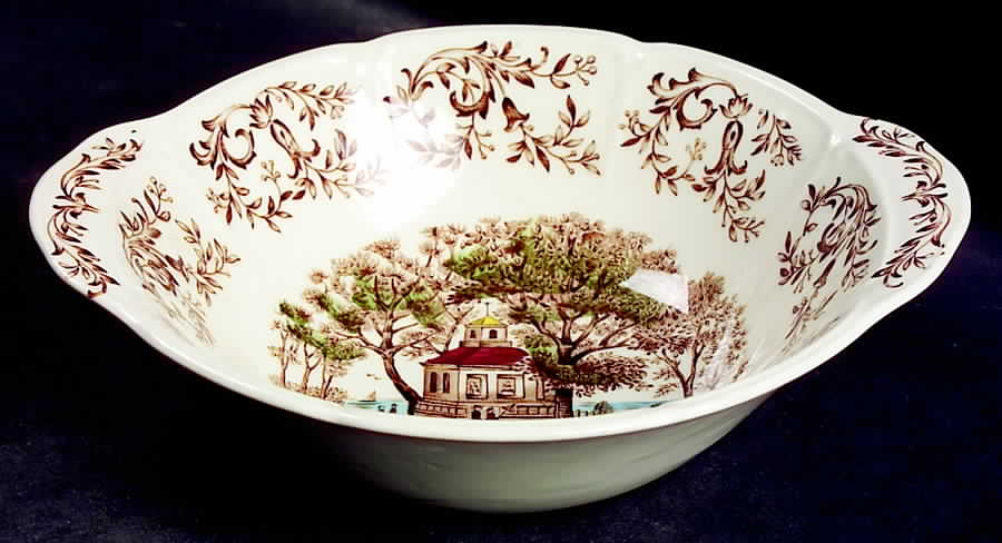 Mount Vernon Brown Multicolor Lugged Cereal Bowl by Johnson Brothers-1