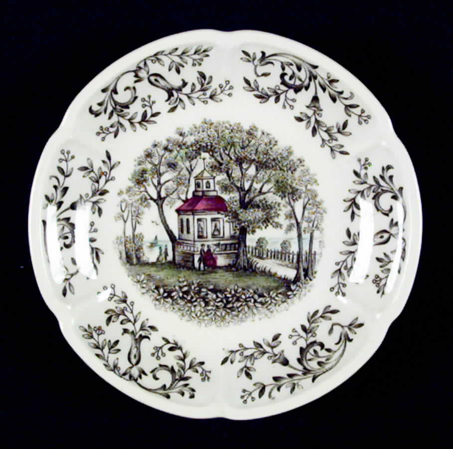 Mount Vernon Green Multicolor Saucer by Johnson Brothers-1