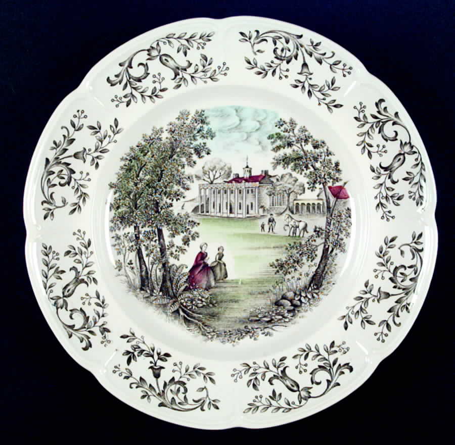 Mount Vernon Green Multicolor Dinner Plate by Johnson Brothers-1
