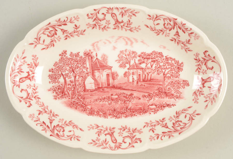 Mount Vernon Pink Relish/Gravy Underplate by Johnson Brothers-1