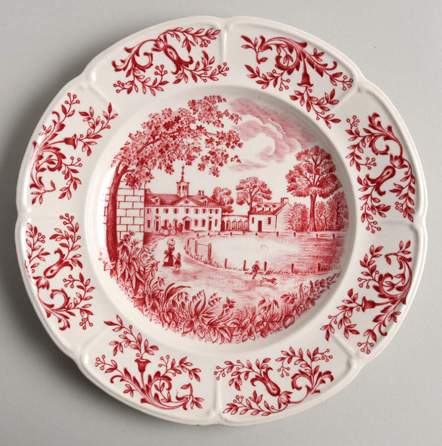 Mount Vernon Pink Salad Plate by Johnson Brothers-1