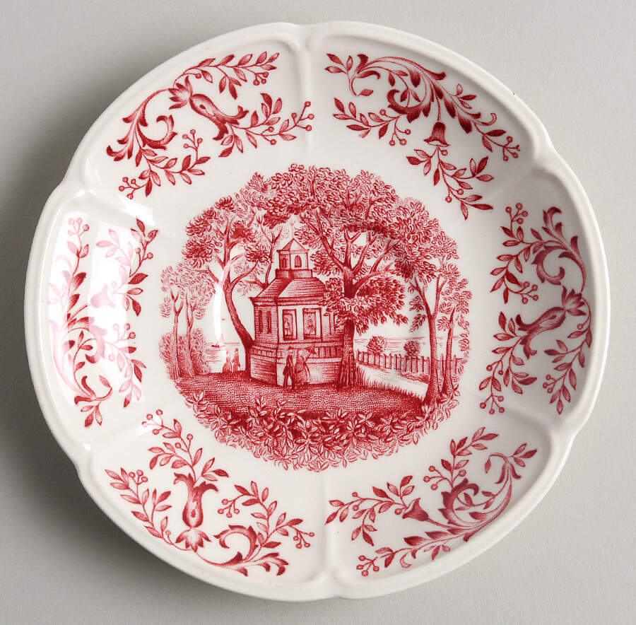 Mount Vernon Pink Saucer for Flat Cup by Johnson Brothers-1