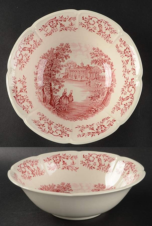 Mount Vernon Pink 8" Round Vegetable Bowl by Johnson Brothers-1