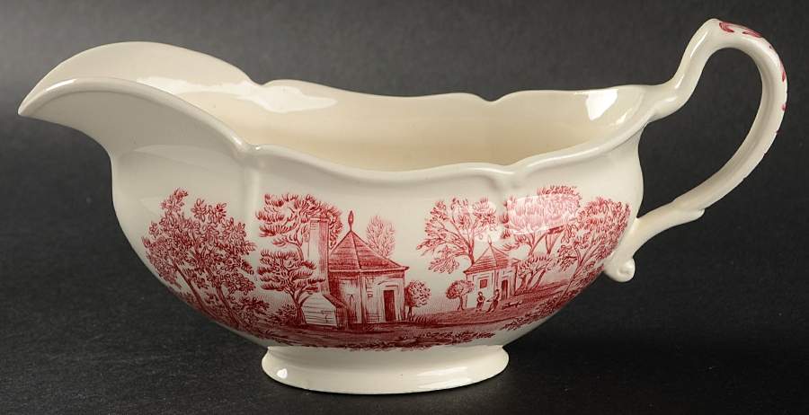 Mount Vernon Pink Gravy Boat by Johnson Brothers-1