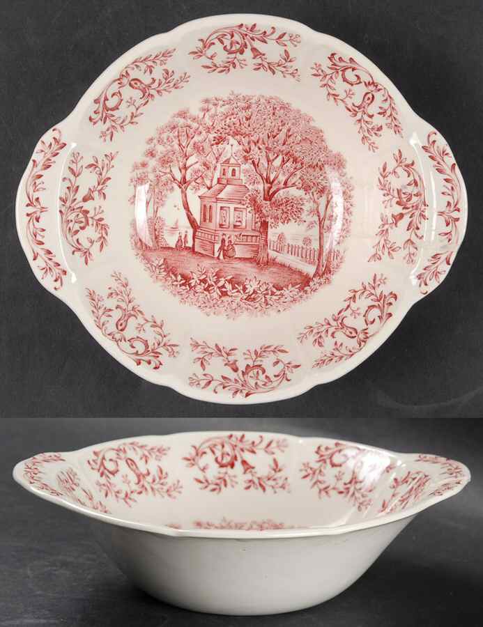 Mount Vernon Pink Lugged Cereal Bowl by Johnson Brothers-1