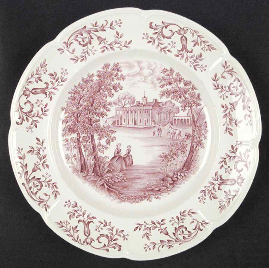 Mount Vernon Pink Dinner Plate by Johnson Brothers-1