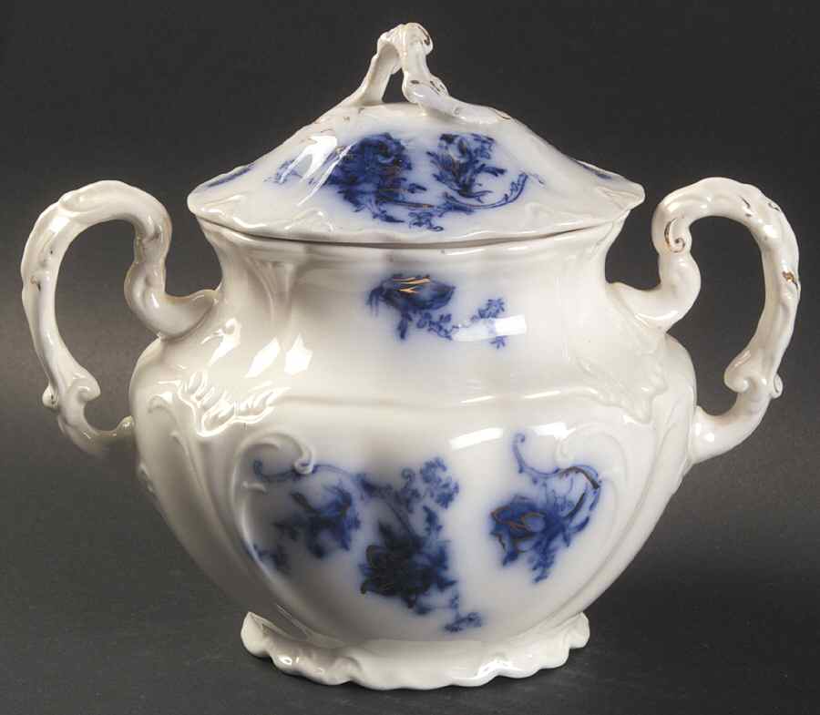 Neapolitan (Gold Accent) Sugar Bowl & Lid by Johnson Brothers-1