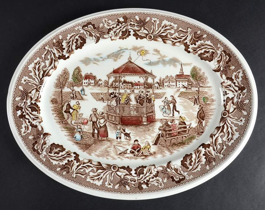 Neighbors 13" Oval Serving Platter by Johnson Brothers-1