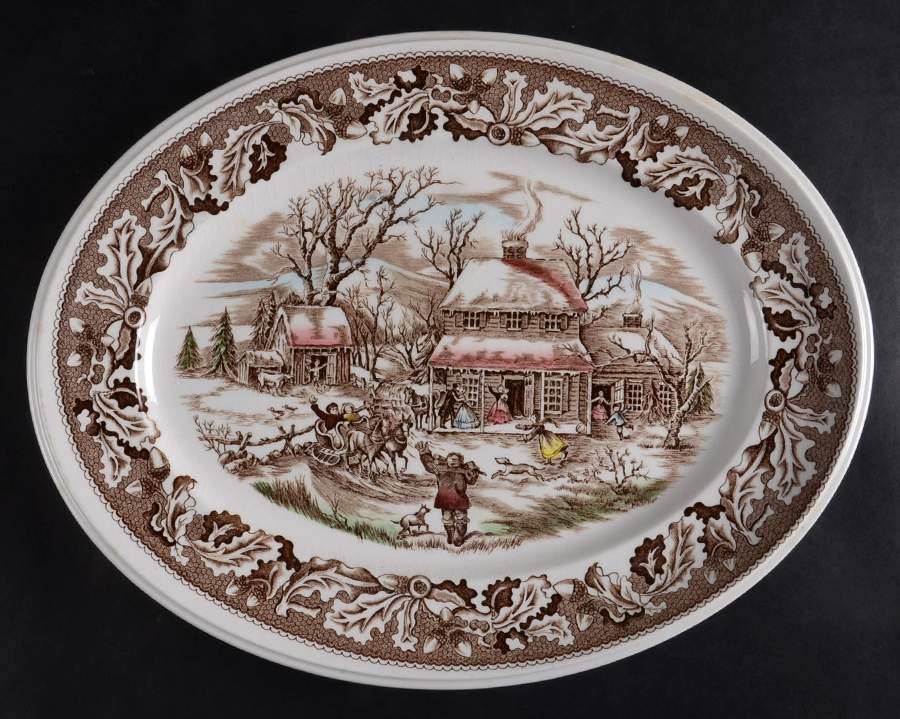 Neighbors 12" Oval Serving Platter by Johnson Brothers-1
