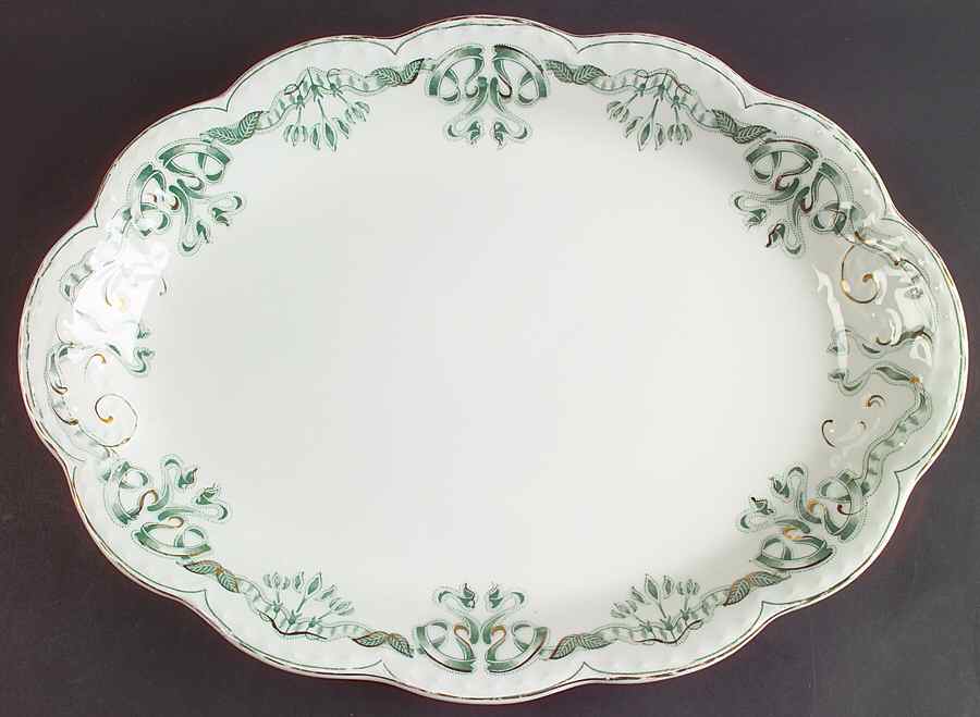Newport (Gold Trim) 16" Oval Serving Platter by Johnson Brothers-1