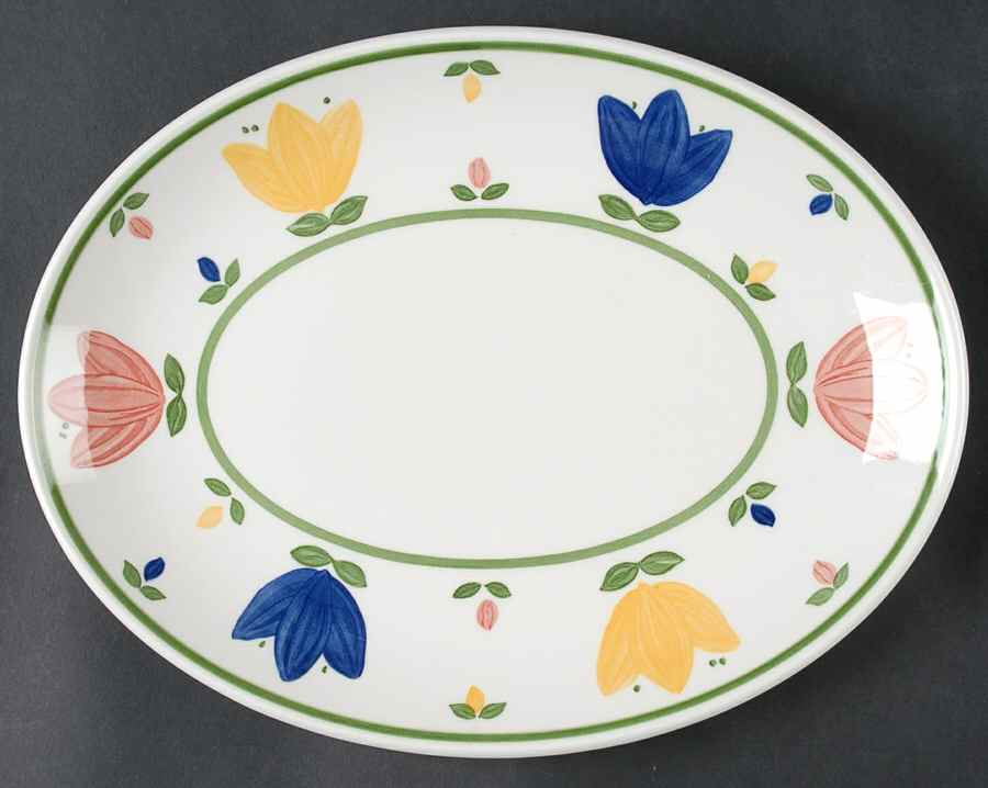 Nicole 11" Oval Serving Platter by Johnson Brothers-1