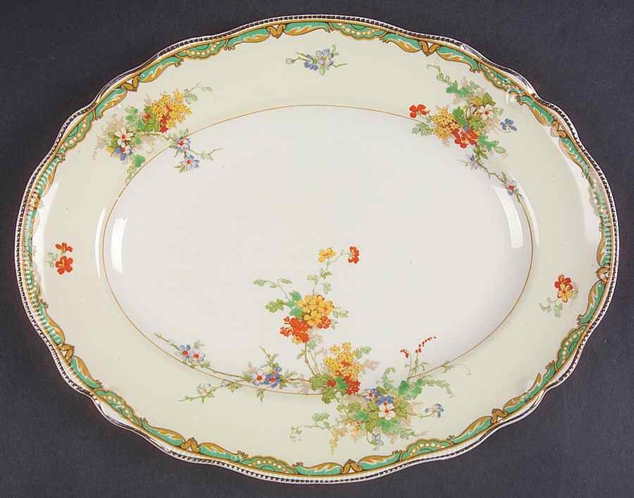 Ningpo 10" Oval Serving Platter by Johnson Brothers-1