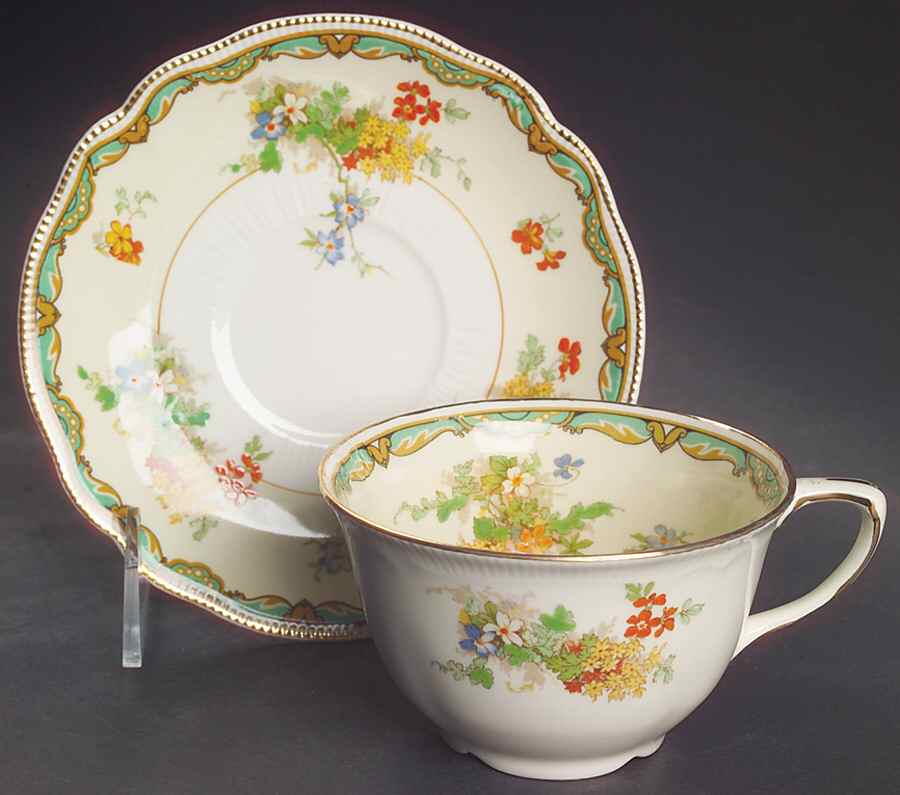 Ningpo Flat Cup & Saucer Set by Johnson Brothers-1