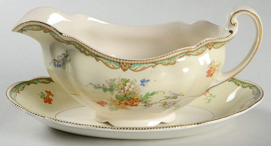 Ningpo Gravy Boat & Underplate/Relish by Johnson Brothers-1