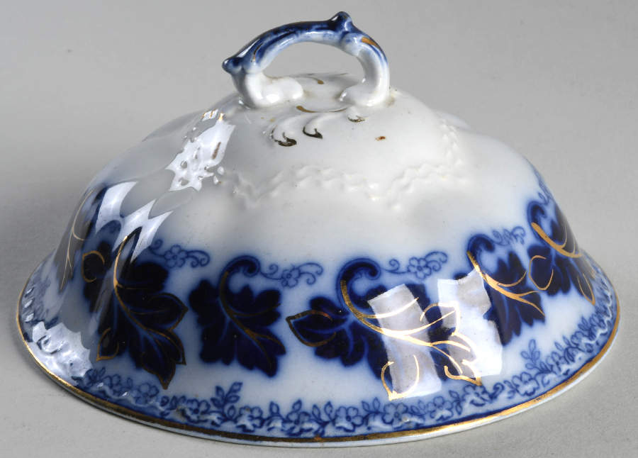 Normandy (Flow Blue) Lid for Round Butter by Johnson Brothers-1