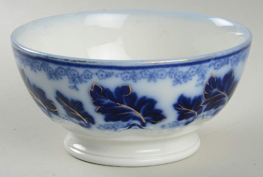 Normandy (Flow Blue) Cranberry Bowl by Johnson Brothers-1