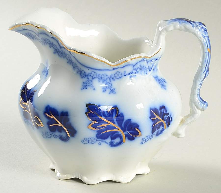 Normandy (Flow Blue) Creamer by Johnson Brothers-1