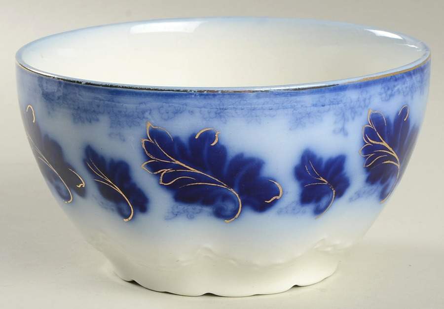 Normandy (Flow Blue) Cranberry Bowl by Johnson Brothers-1