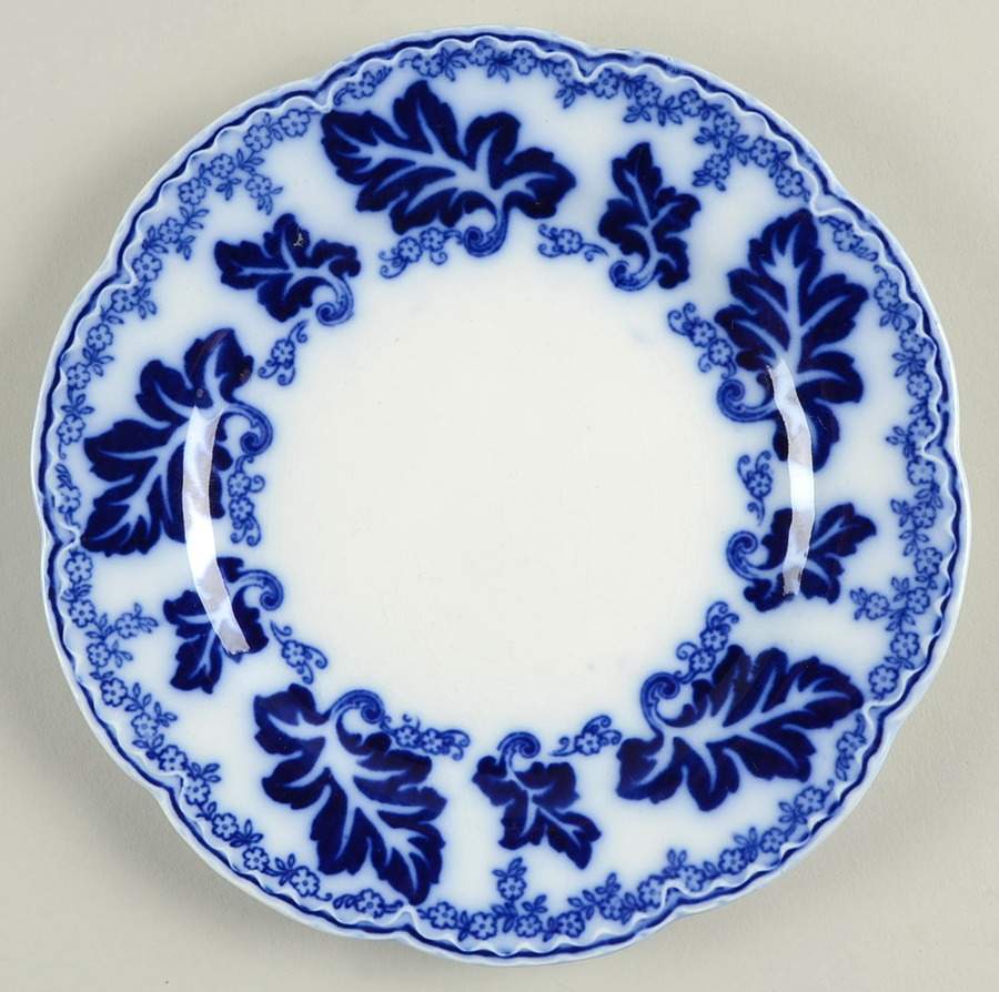 Normandy (Flow Blue) Bread & Butter Plate by Johnson Brothers-1