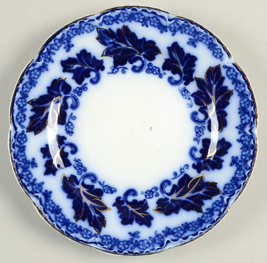 Normandy (Flow Blue) Bread & Butter Plate by Johnson Brothers-1