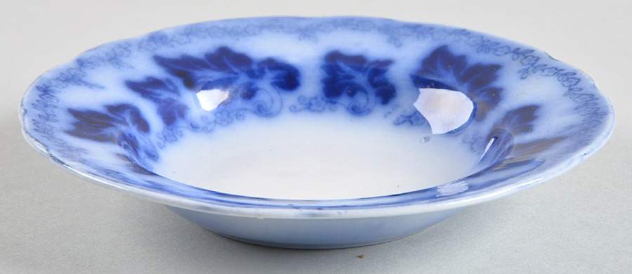 Normandy (Flow Blue) Rim Fruit/Dessert (Sauce) Bowl by Johnson Brothers-1