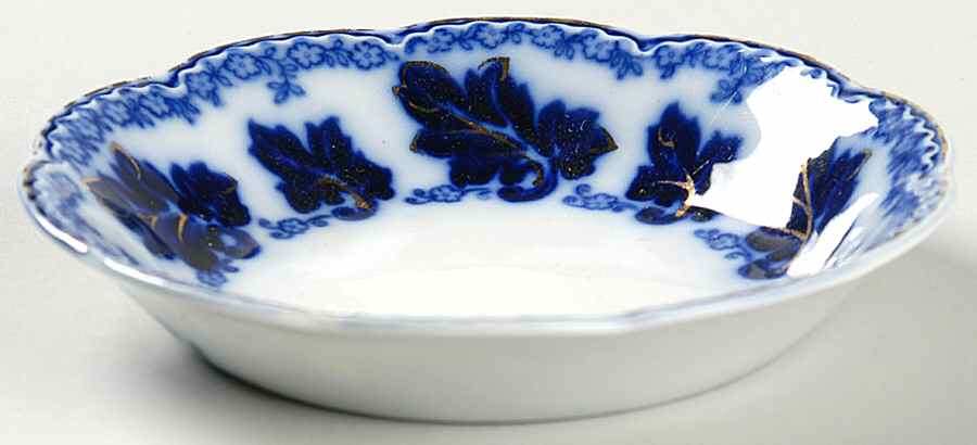 Normandy (Flow Blue) Fruit/Dessert (Sauce) Bowl by Johnson Brothers-1