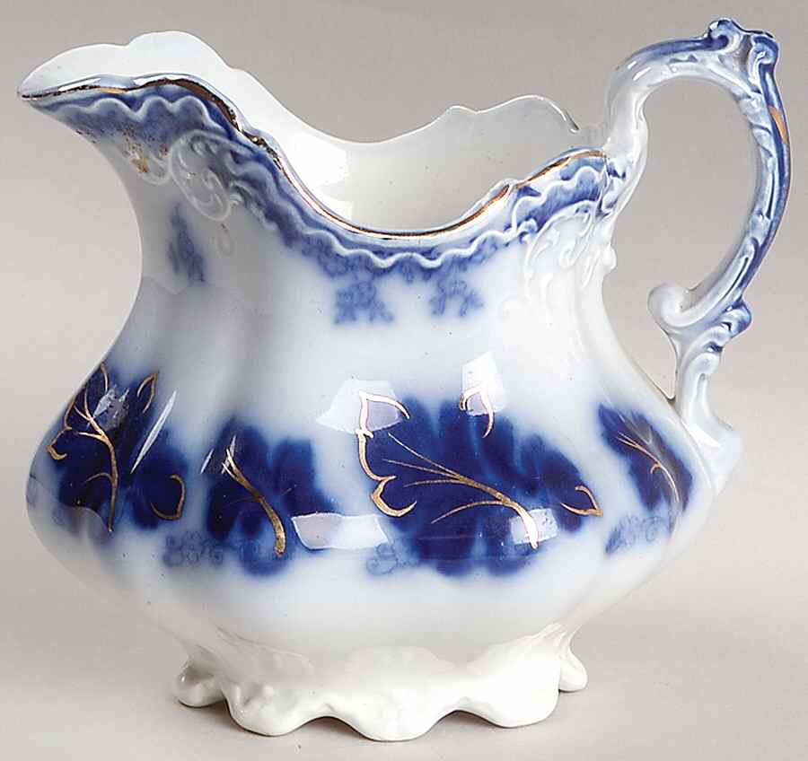 Normandy (Flow Blue) Creamer by Johnson Brothers-1