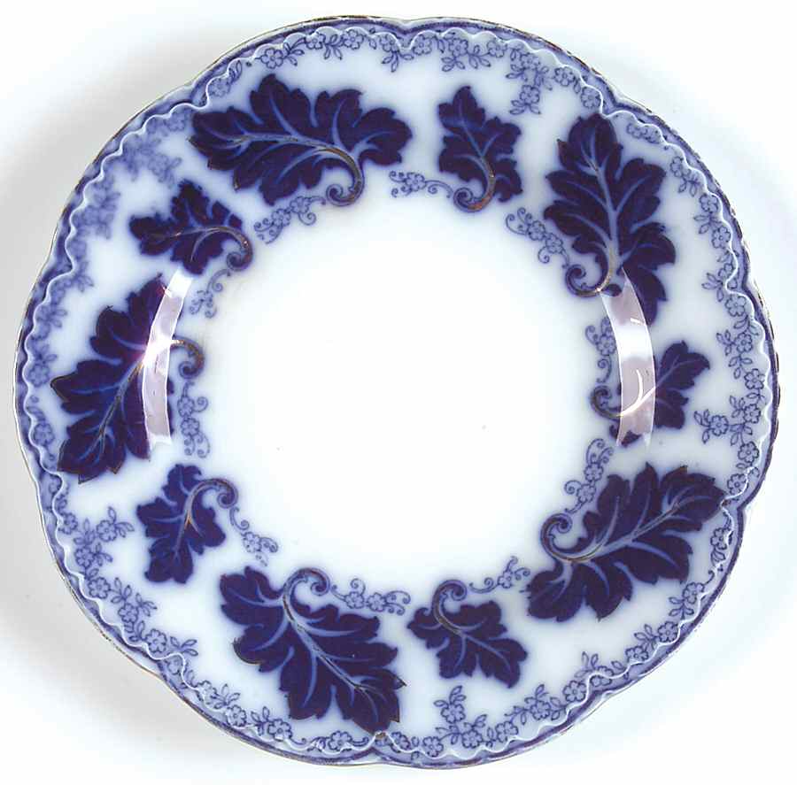 Normandy (Flow Blue) Dessert/Pie Plate by Johnson Brothers-1