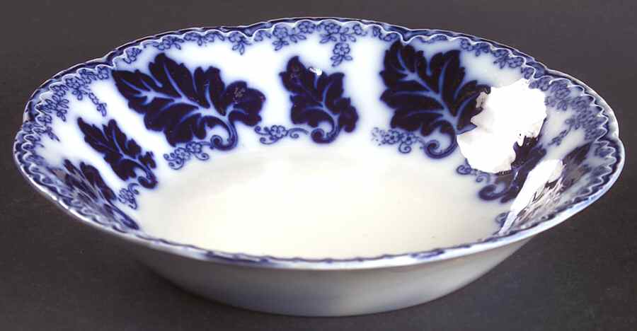 Normandy (Flow Blue) Coupe Soup Bowl by Johnson Brothers-1