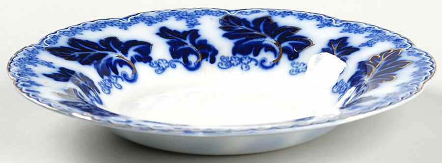 Normandy (Flow Blue) Large Rim Soup Bowl by Johnson Brothers-1