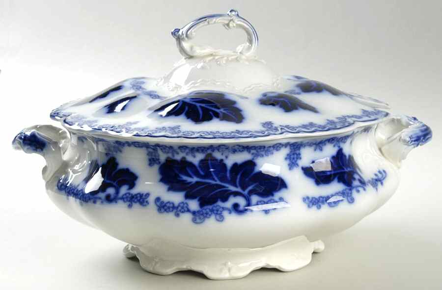 Normandy (Flow Blue) Tureen & Lid by Johnson Brothers-1
