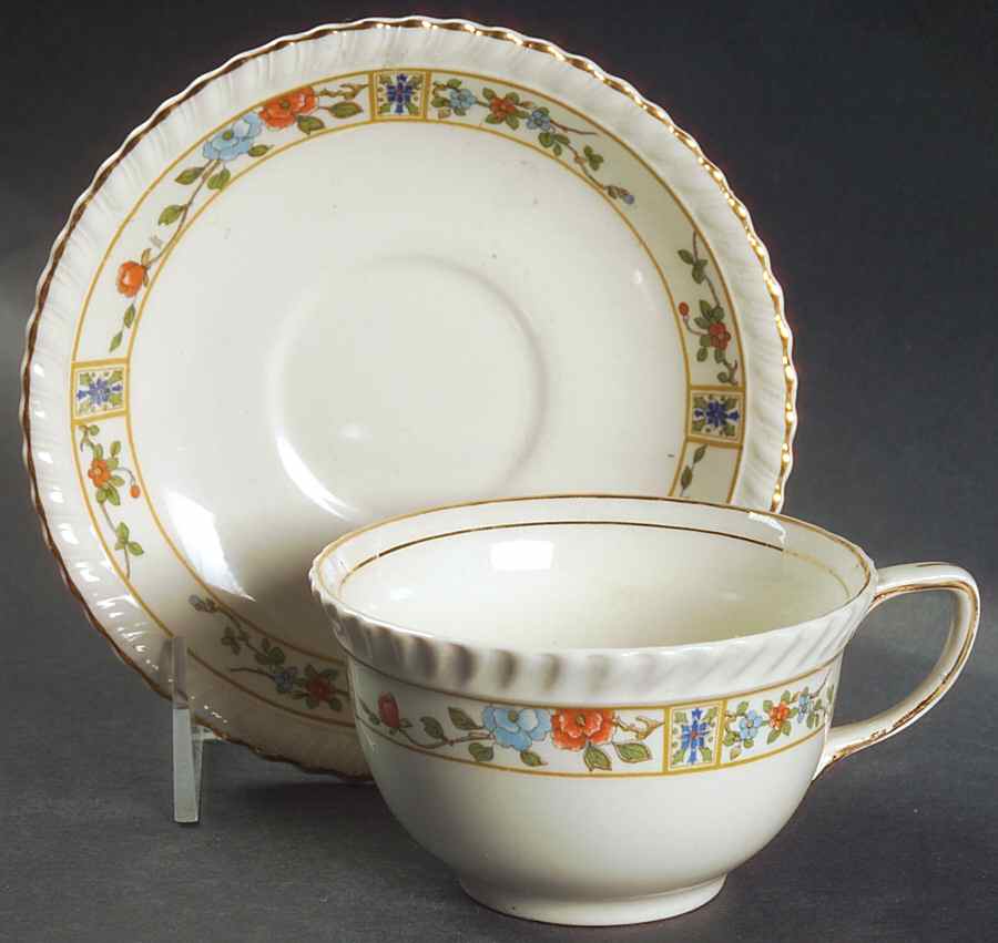 Norton Flat Cup & Saucer Set by Johnson Brothers-1