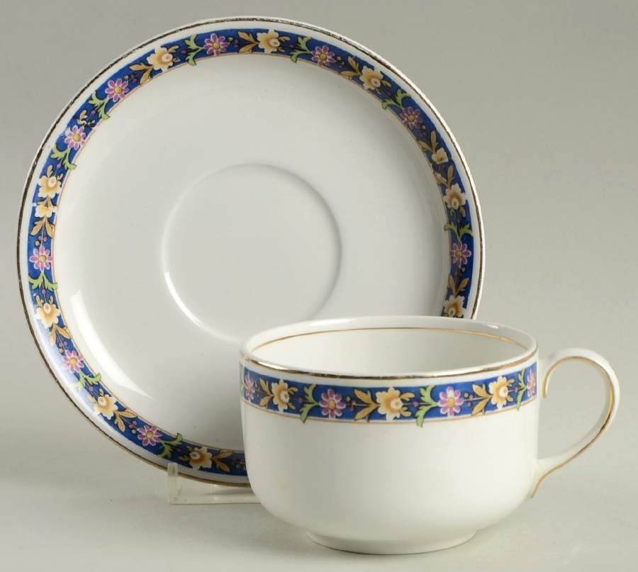 Oakworth Flat Cup & Saucer Set by Johnson Brothers-1