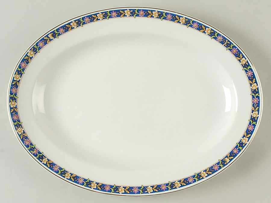 Oakworth 12" Oval Serving Platter by Johnson Brothers-1