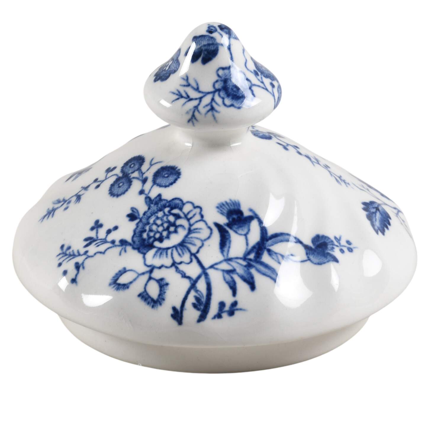 Old Bradbury Blue (White Background) Lid for Sugar Bowl by Johnson Brothers-1