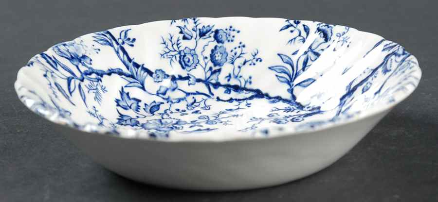 Old Bradbury Blue (White Background) Fruit/Dessert (Sauce) Bowl by Johnson Brothers-1