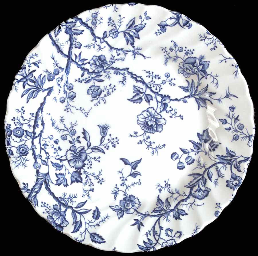 Old Bradbury Blue (White Background) Bread & Butter Plate by Johnson Brothers-1