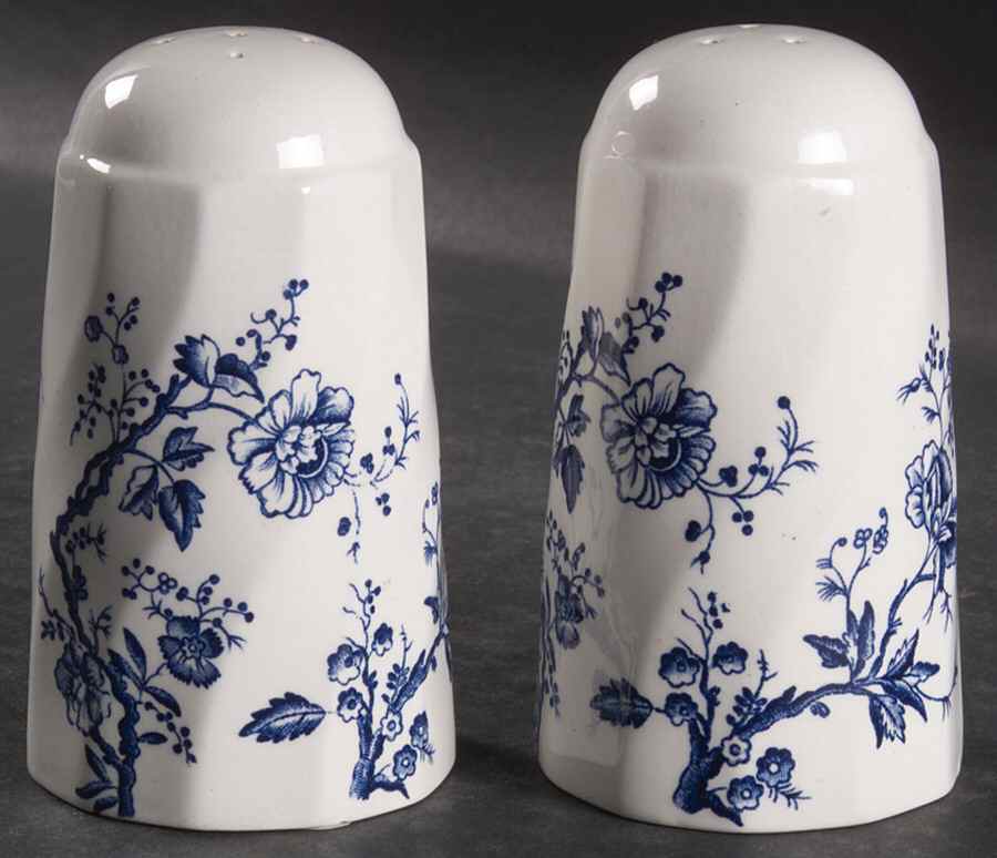 Old Bradbury Blue (White Background) Salt & Pepper Set by Johnson Brothers-1