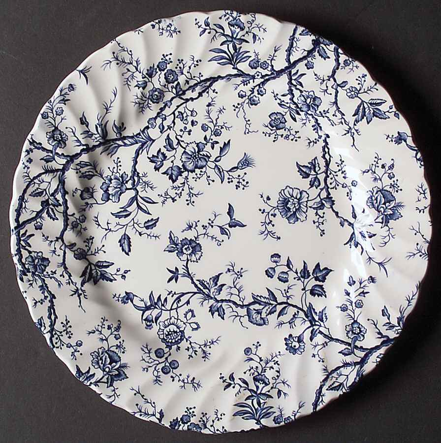 Old Bradbury Blue (White Background) Salad Plate by Johnson Brothers-1