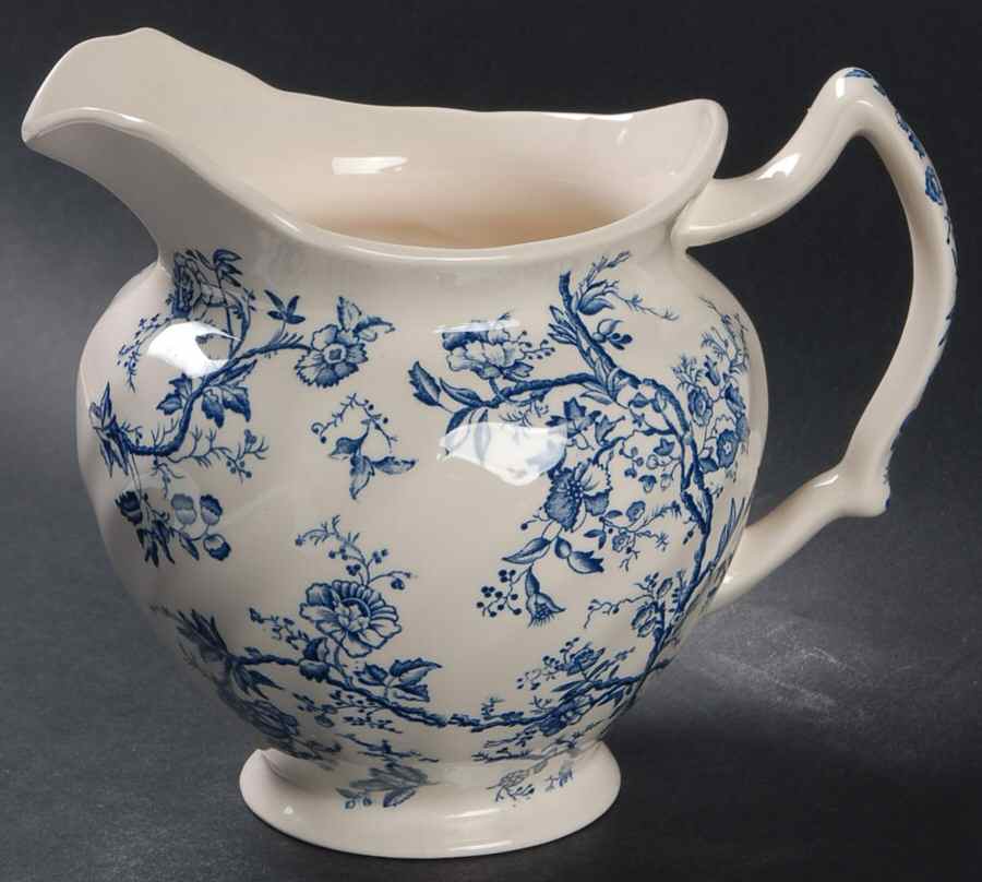 Old Bradbury Blue (Cream Background) Pitcher by Johnson Brothers-1