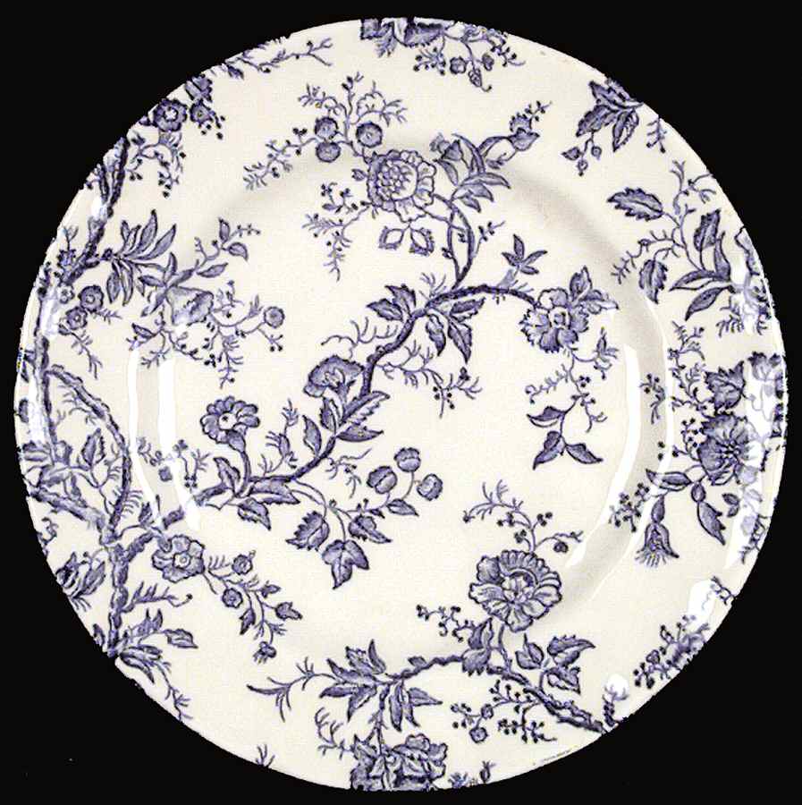 Old Bradbury Blue (Cream Background) Bread & Butter Plate by Johnson Brothers-1