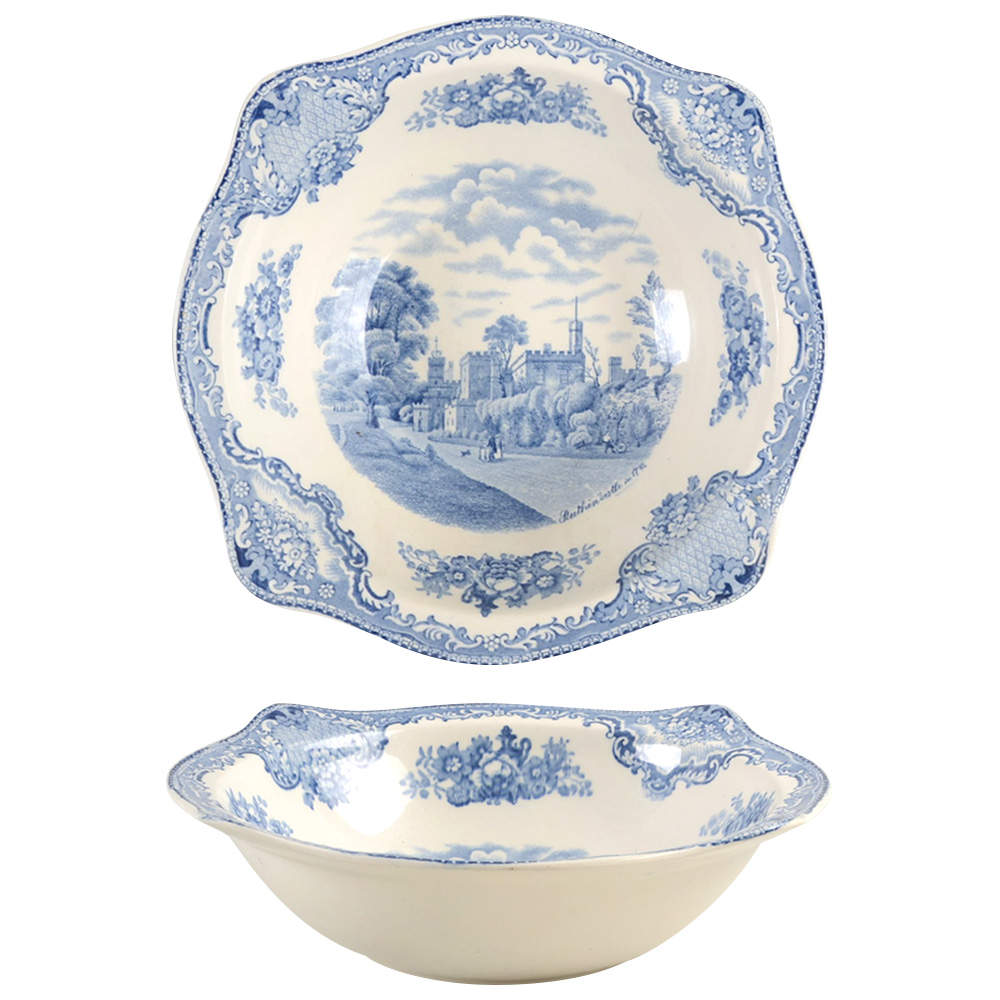 Old Britain Castles Blue (Made in England) 8" Round Vegetable Bowl by Johnson Brothers-1