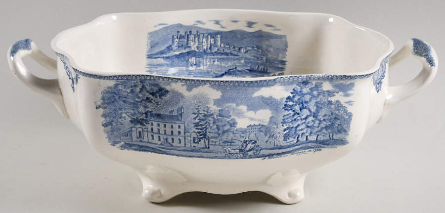 Old Britain Castles Blue (Made in England) Rectangular Tureen No Lid by Johnson Brothers-1