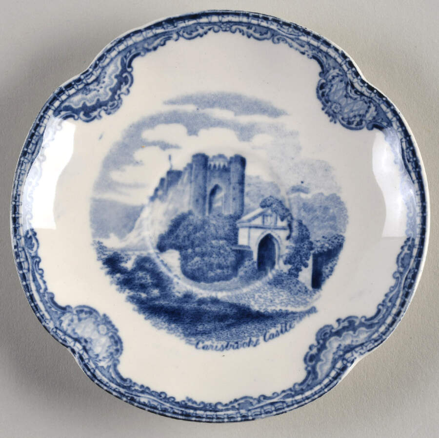 Old Britain Castles Blue (Made in England) Saucer for Flat Demitasse Cup by Johnson Brothers-1
