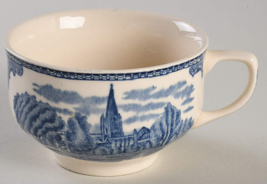 Old Britain Castles Blue (Made in England) Flat Cup by Johnson Brothers-1