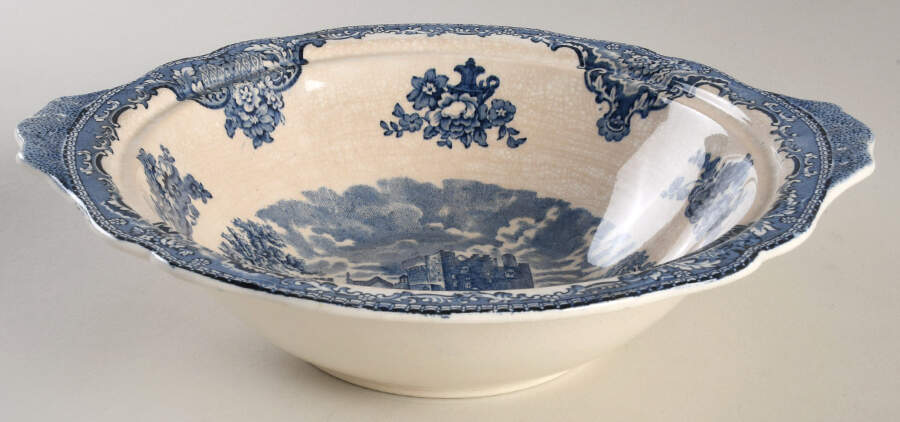 Old Britain Castles Blue (Made in England) Lid for Round Vegetable by Johnson Brothers-1