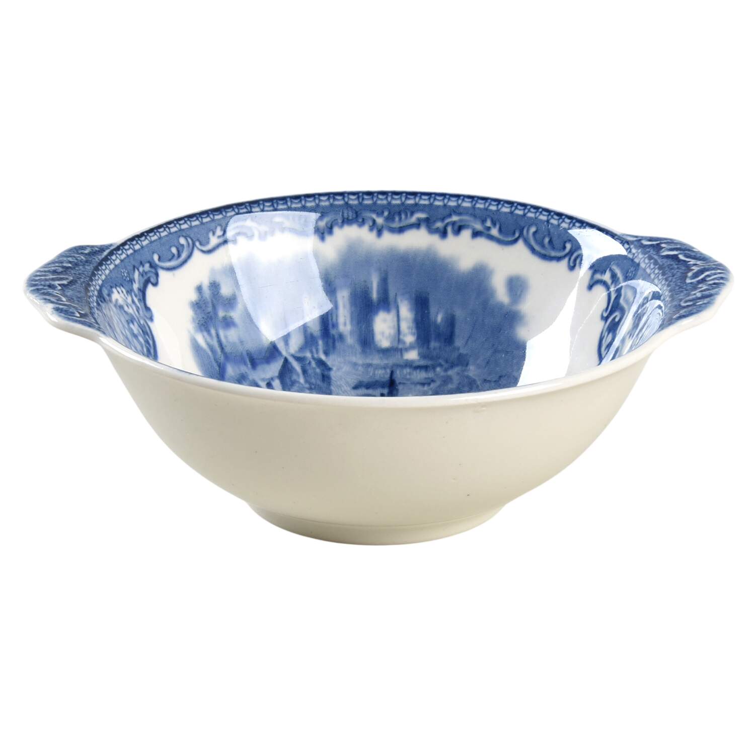 Old Britain Castles Blue (Made in England) Lugged Fruit/Dessert (Sauce) Bowl by Johnson Brothers-1