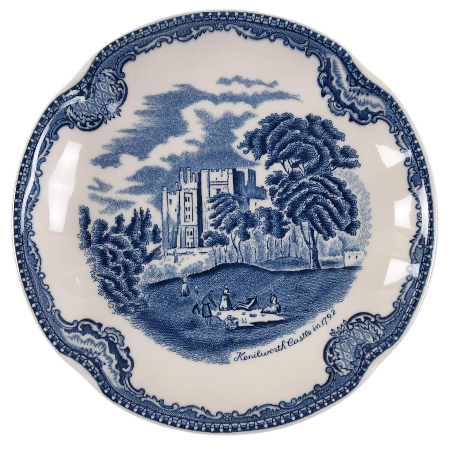 Old Britain Castles Blue (Made in England) Saucer for Flat Cup by Johnson Brothers-1