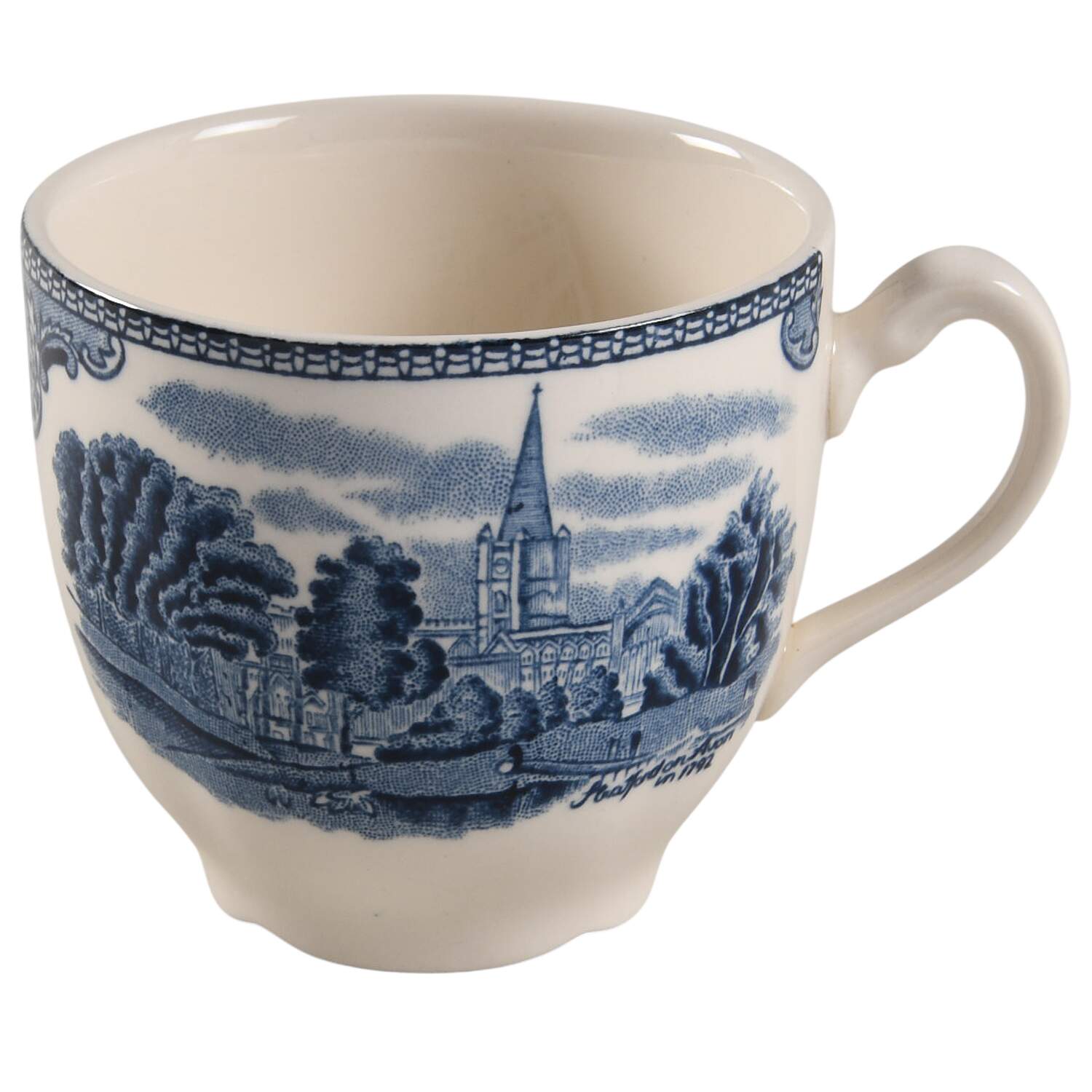 Old Britain Castles Blue (Made in England) Flat Cup by Johnson Brothers-1