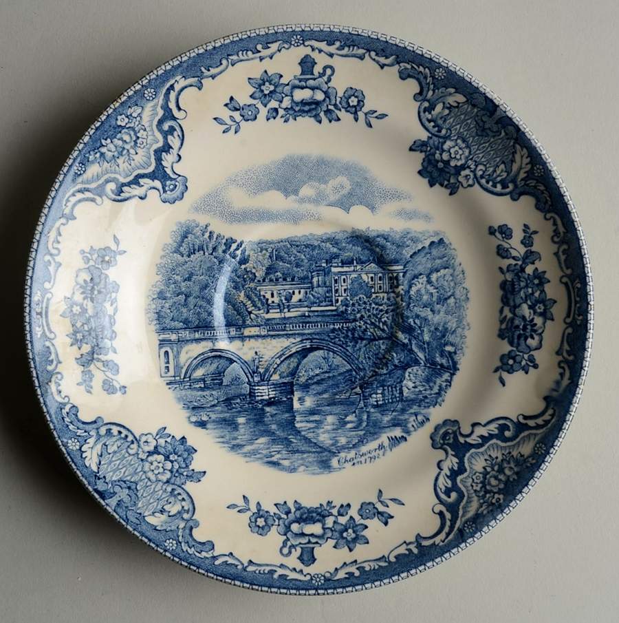 Old Britain Castles Blue (Made in England) Saucer for Jumbo Cup by Johnson Brothers-1